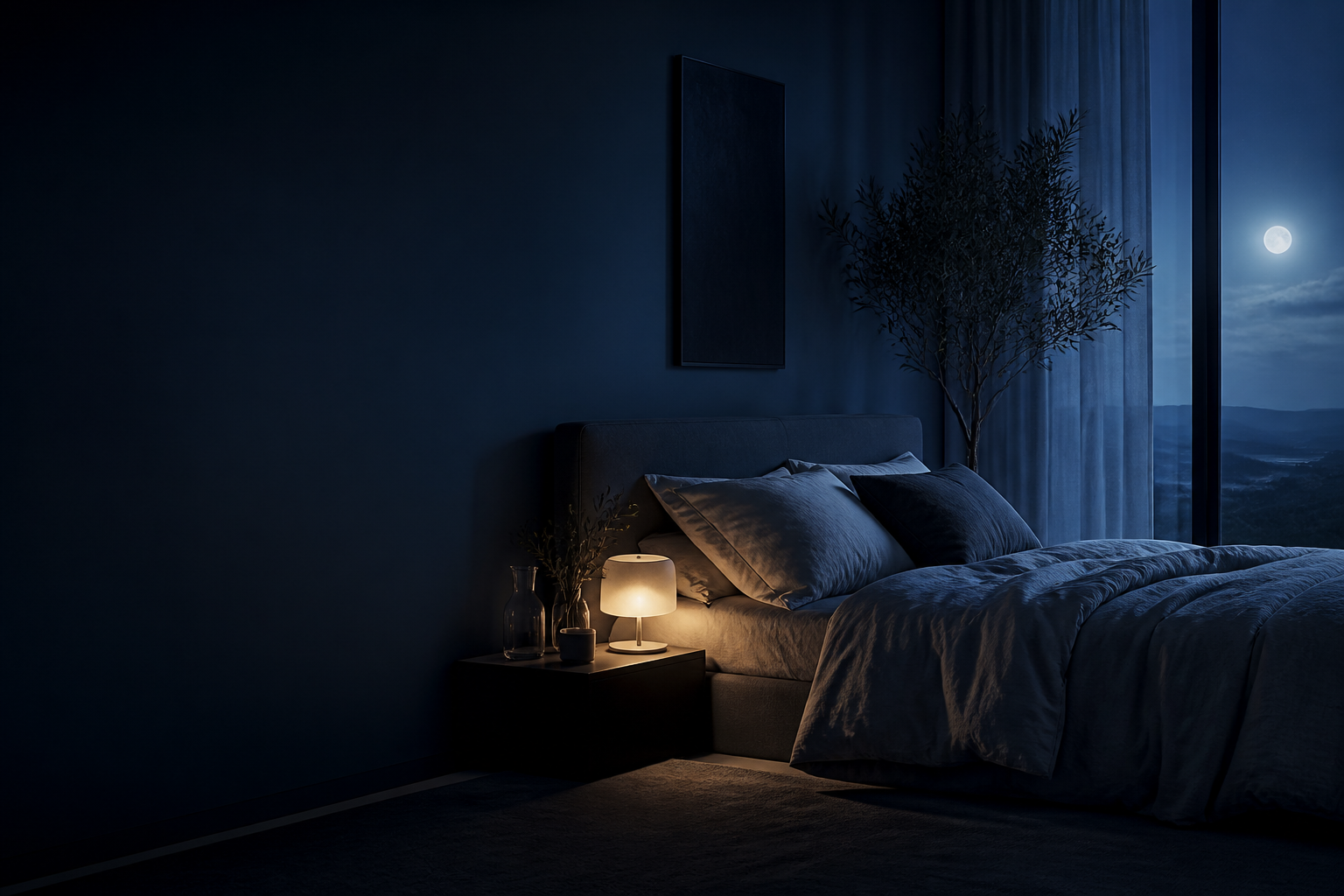 A calm bedroom scene for The Best Temperature for Sleep